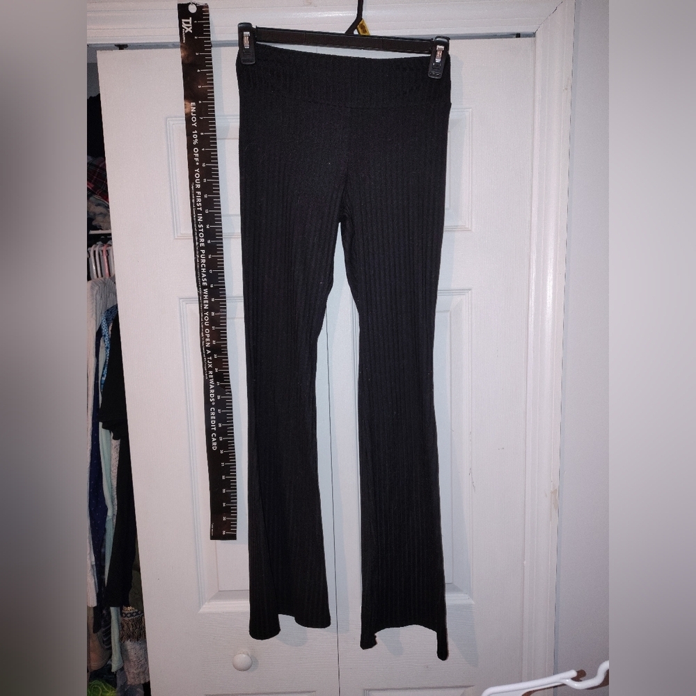 Black Ribbed Women's Pants